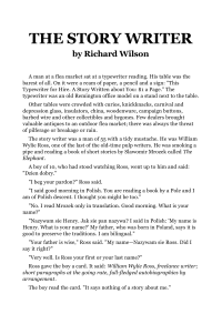 Wilson Richard — The Story Writer