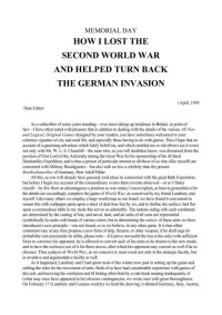 Wolfe Gene — How I Lost the Second World War and Helped Turn Back the German Invasion