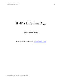 Glasko Elizabeth — Half A Lifetime Ago