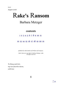 Metzger Barbara — Rake's Ransom