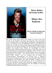 Bohlen Dieter — Hinter den Kulissen