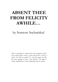 Sucharitkil Somtow — Absent Thee From Felicity Awhile