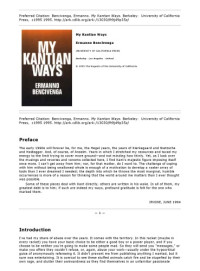 Ermanno Bencivenga — My Kantian Ways