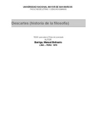 Manuel Belisario Barriga — Descartes (historia de la filosofía)