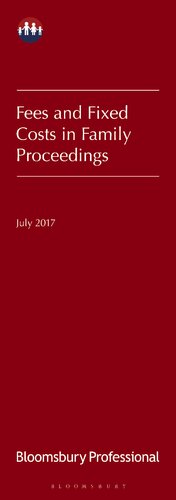A K Biggs (editor) — FEES & FIXED COSTS IN FAMILY PROCEEDINGS