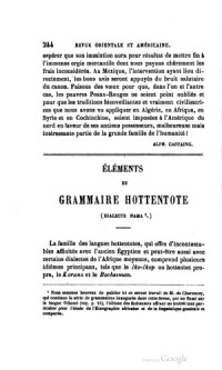 Charles Félix Hyacinthe de Charencey — Eléments de la Grammaire Hottentote (Dialecte Nama)