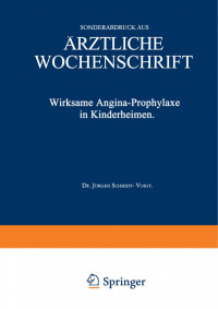 Dr. Jörgen Schmidt-Voigt (auth.), H. v. Kress, F. Redeker, H. Reinwein, W. Wachsmuth (eds.) — Sonderabdruck aus Ärztliche Wochenschrift