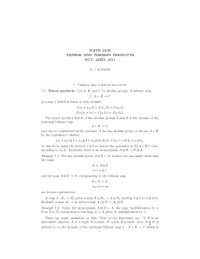 M. J. Hopkins — Math 231B: Tensor and torsion products, Oct. 23rd, 2011