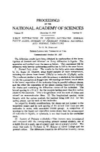 Stewart G.W. — X-Ray Diffraction in Liquids Saturated Normal Fatty Acids. Isomers of Primary Normal Alcohols and Normal Paraffins