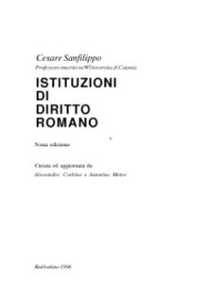Санфилиппо Ч. — Курс римского частного права