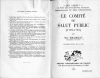 Marc Bouloiseau — Le comité de salut public (1793 - 1795)