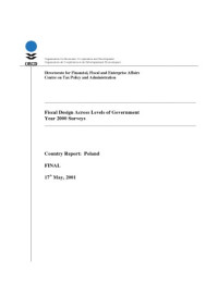 OECD — Fiscal design across levels of government, year 2000 surveys. / Country report