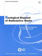 OECD — Geological disposal of radioactive waste review of developments in the last decade