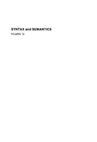 Talmy Givon — SYNTAX and SEMANTICS: Discourse and Syntax (Volume 12)