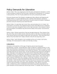 Liberationist111 — Policy Demands for Liberation