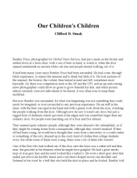 Clifford D. Simak — Our Children's Children