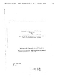 Coste A., Dazord P. et Weinstein A. — Groupoides symplectiques