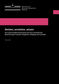 Voß, Viola — Denken, verstehen, wissen: eine sprachvergleichende Untersuchung zu lexikalischen Bezeichnungen mentaler Tätigkeiten, Vorgänge und Zustände