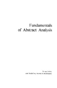 Gleason — Fundamentals of Abstract Analysis