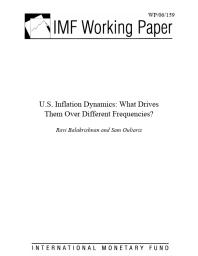 Ravi Balakrishnan; Sam Ouliaris — U.S. Inflation Dynamics : What Drives Them Over Different Frequencies?