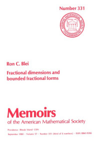 R. C. Blei — Fractional Dimensions and Bounded Fractional Forms