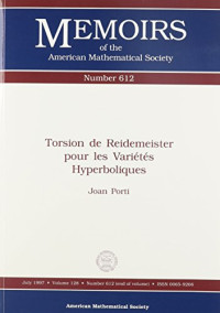 Joan Porti — Torsion De Reidemeister Pour Les Varietes Hyperboliques