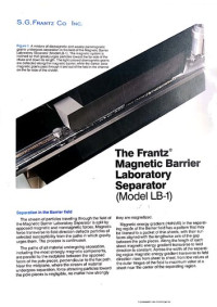 S. G. Frantz Co. — Manual The Frantz Magnetic Barrier Laboratory Separator