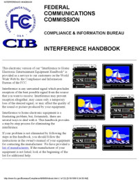  — FCC Interference Handbook