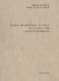 Prods O. Skjærvø; Rüdiger Schmitt — Studia grammatica Iranica : Festschrift für Helmut Humbach