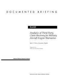 John E. Peters — Analytics of Third-Party Claim Recovery for Military Aircraft Engine