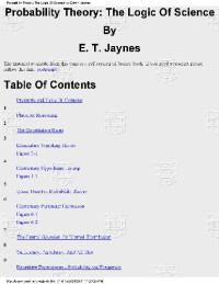 E.T. Jaynes; G. Larry Bretthorst (Editor) — Probability Theory: The Logic of Science