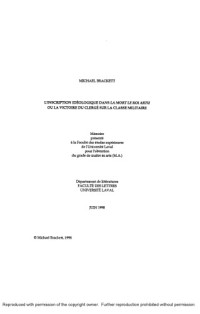 Michael Brackett — L’inscription idéologique dans la Mort le roi Artu ou la victoire du clergé sur la classe militaire