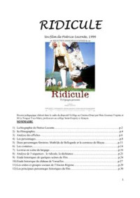  — Dossier pédagogique d'après le film Ridicule