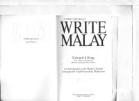 Edward S King — Write Malay