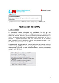 Sociedad Española de Neonatología — Manual de reanimación neonatal : recomendaciones internacionales de reanimación neonatal consensuadas