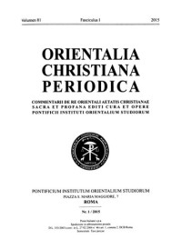  — Orientalia Christiana Periodica