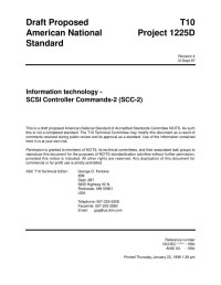T10 Technical Committee — SCSI Controller Commands - 2 (SCC-2 r04)
