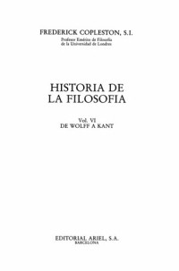 Frederick Copleston, S. I. — De Wolff A Kant