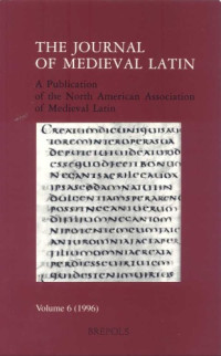 Brepols Publisher — The Journal of Medieval Latin, Volume 6 (1996)