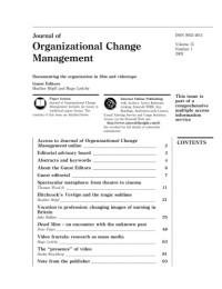 Heather Hopfl and Hugo Letiche — Journal of Organizational Change Management - Volume 15 Issue 1 (2002) - Special Issue: Documenting the organization in film and videotape