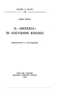 Giovanni Buzuku, Namik Ressuli (editor) — Il messale