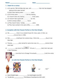  — Simple Past or Present Perfect? (Worksheet)