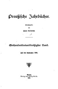 Hans Delbrück (ed.) — Preußische Jahrbücher. Band 133