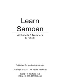 Natia S. — Learn Samoan Alphabets & Numbers