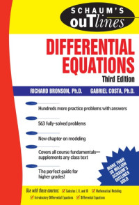 Bronson, Richard;Costa, Gabriel B — Schaum's outlines of differential equations