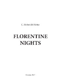 Christian Heinrich Heine — Florentine Nights