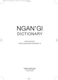Nicholas Reid & Patricia Marrfurra Mctaggart — Ngan'gi Dictionary