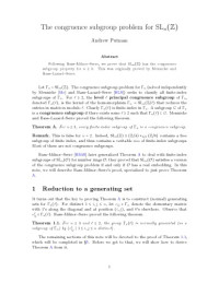 Andrew Putman — The congruence subgroup problem for SLn(Z)