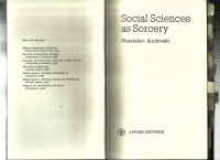 Stanislav Andreski — Social Sciences as Sorcery