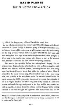 David Plante — The Princess from Africa (story)